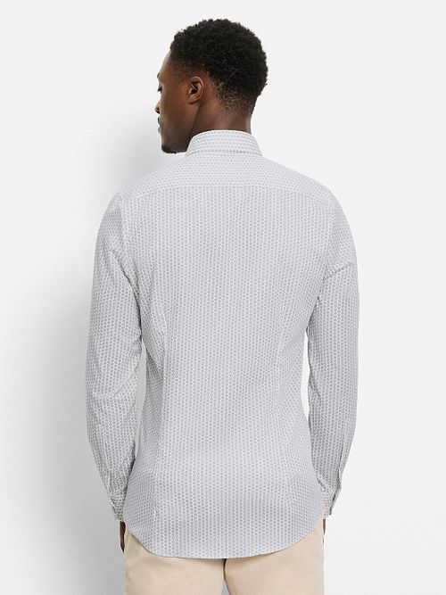 Olymp Level 5 Shirt Print Beige Model / Achterkant