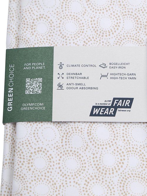 OLYMP Shirt Level 5 Print Beige Verpakking