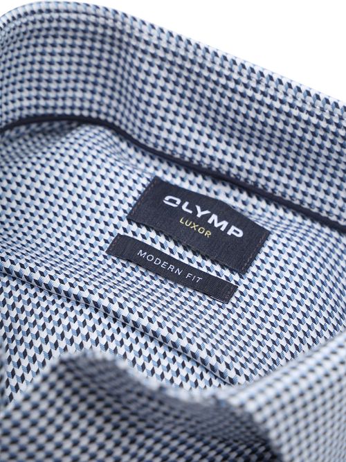 Olymp Luxor Skjorta Tryck Strukturer Blå Product / Detail
