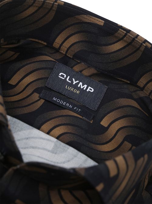 Olymp Luxor Skjorta Tryck Brun Product / Detail