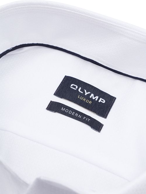 Olymp Luxor Skjorte Diamantstruktur Hvid Product / Detail