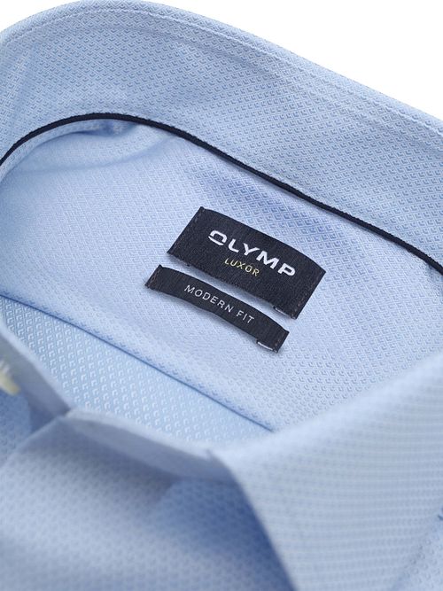 Olymp Luxor Skjorte Diamantstruktur Lyseblå Product / Detail