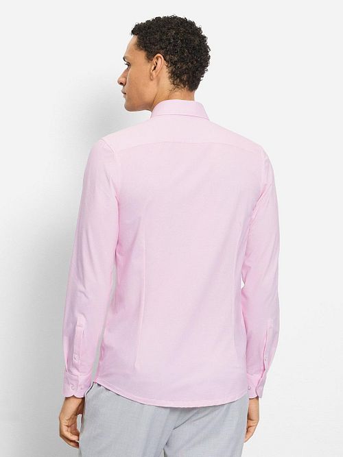 OLYMP Skjorte Level 5 24/Seven Pied De Poule Rosa Model / Achterkant