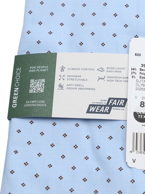 OLYMP Skjorte Nivå 5 Trykk Lyseblå Product / Detail