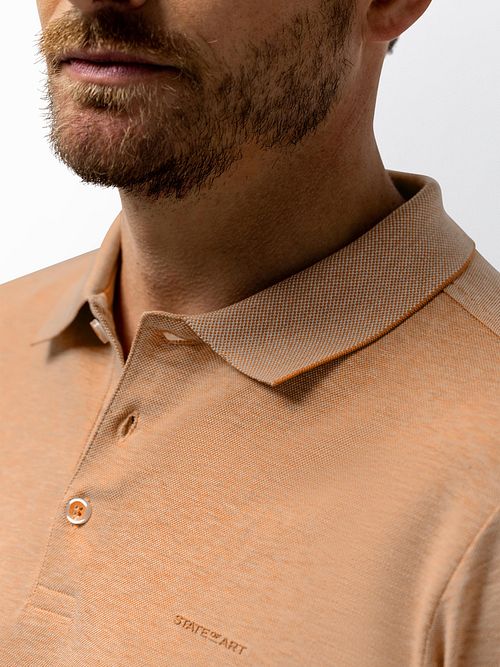 State of Art Polo Shirt Orange Model / Detail