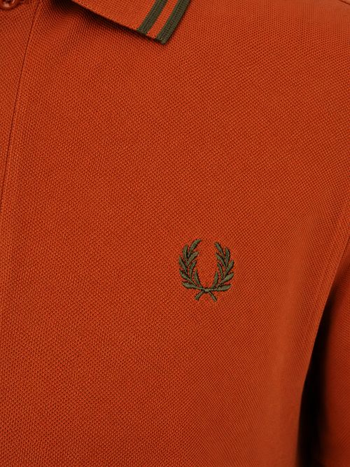 Fred Perry Polo Shirt Tipped M3600 Brique 81C
