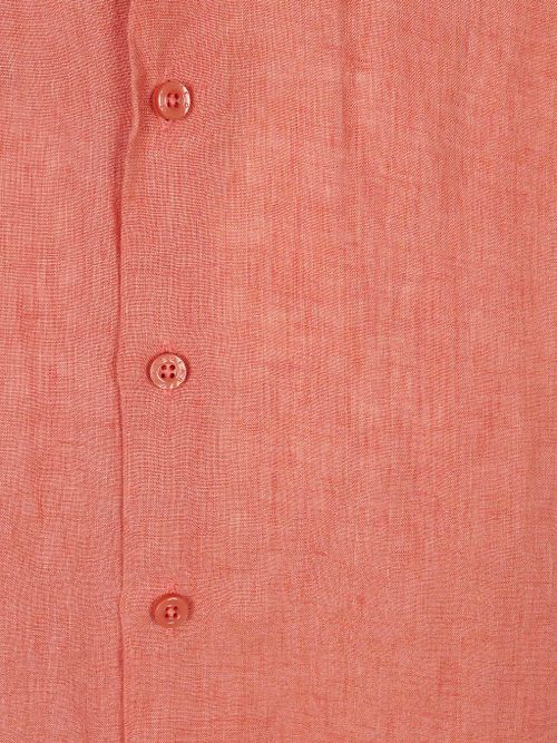 State Of Art Shirt Linen Salmon