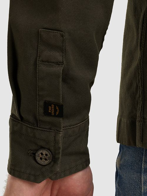 Overshirt PME Legend Canvas w kolorze oliwkowym Model / Detail
