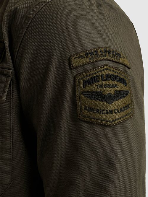 Overshirt PME Legend in canvas olive Model / Detail