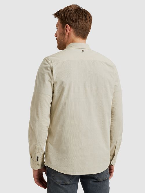 Overshirt PME Legend z delikatnego sztruksu w kolorze ecru Model / Achterkant