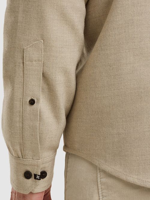 Overshirt Vanguard Brushed Greige Model / Detail