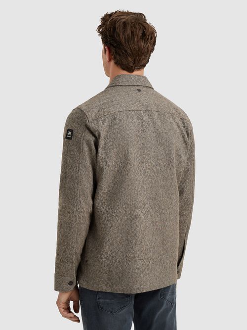 Overshirt Vanguard in taupe spazzolato Model / Achterkant