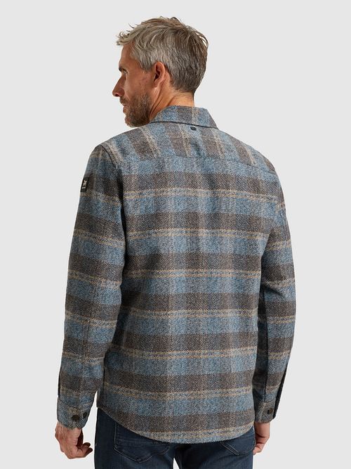 Overshirt Vanguard w niebieską kratę Model / Achterkant