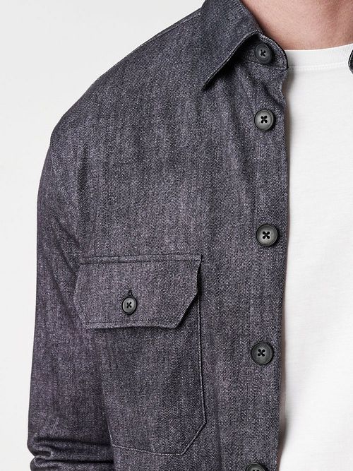 Overshirt vaquera Desoto Spark Navy Model / Detail
