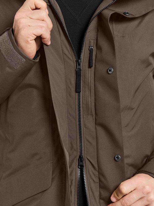 Parka Didriksons Kenny w kolorze brązowym Model / Detail