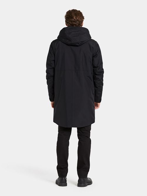 Parka Didriksons Kenny w kolorze czarnym Model / Achterkant