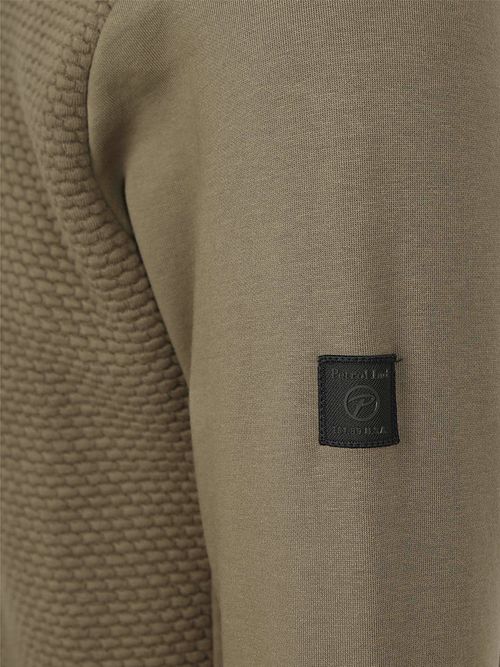 Petrol Half Zip-gensar med struktur i oliven Product / Detail