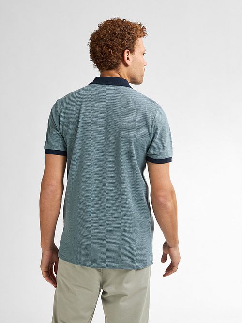 Petrol Halvzip Polo Keyline Havblå Model / Achterkant