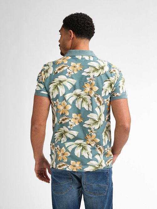 Petrol Polo Blueview Blauw Model / Achterkant