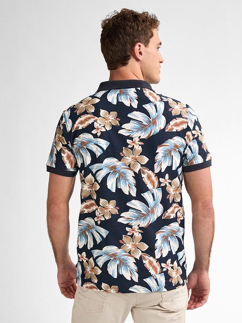 Petrol Polo Bluse Blå Model / Achterkant