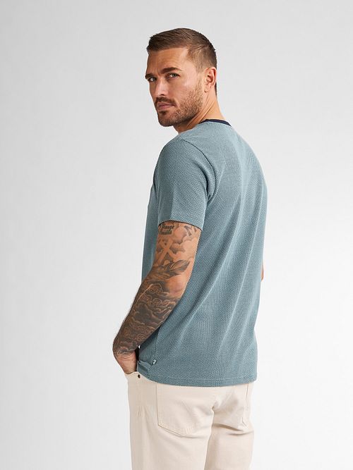 Petrol T-shirt Tealcrest Oceanblå Model / Achterkant