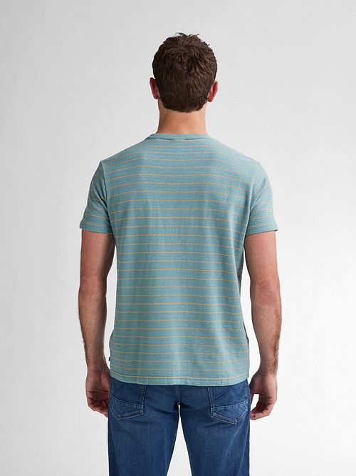 Petrol Strikket T-skjorte Mahi Ocean Blå Model / Achterkant