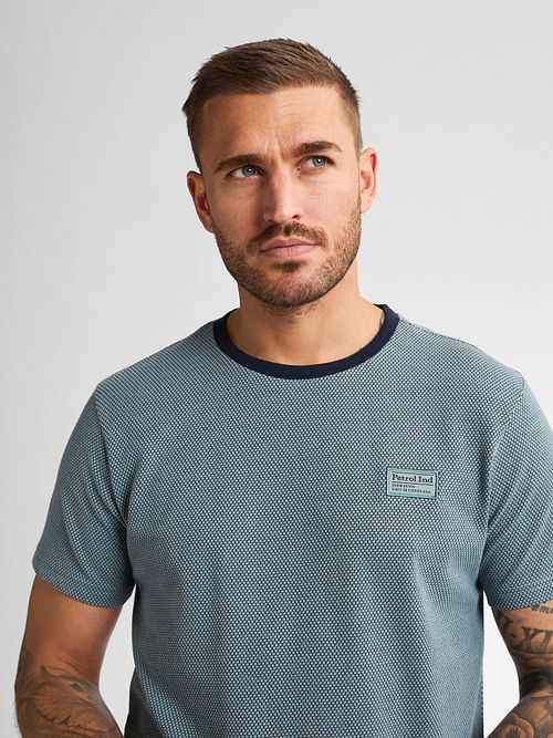Petrol T-shirt Tealcrest Ocean Blauw Model / Voorkant