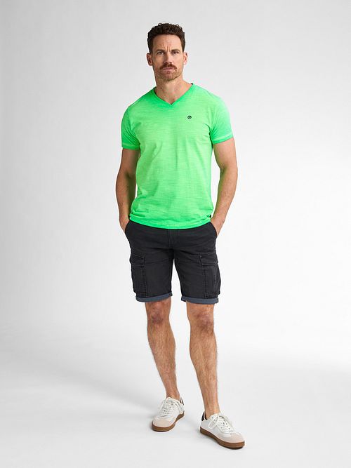 Petrol T-shirt Stingray Lime Green Model / Voorkant