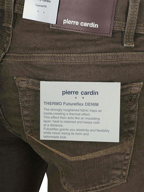 Pierre Cardin Broek Lyon Tapered Raw Bruin Product / Detail