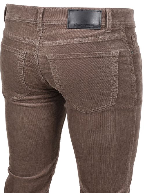 Pierre Cardin Broek Lyon Tapered Corduroy Taupe
