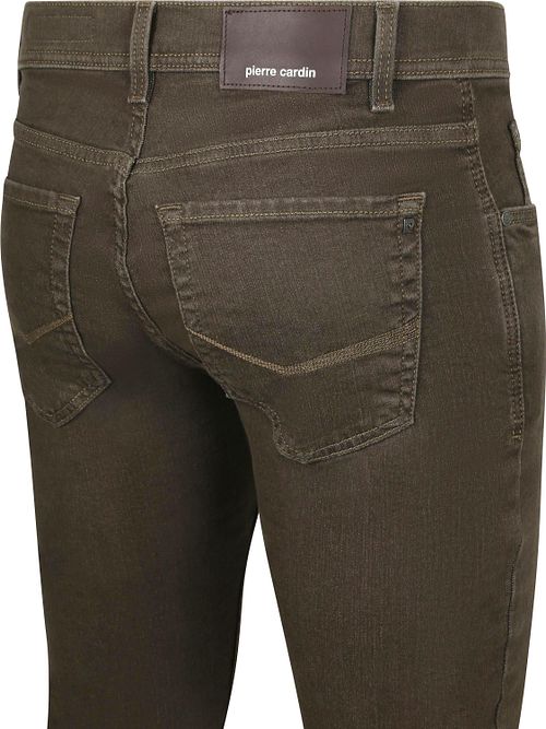 Pierre Cardin Pantalon Lyon Tapered Raw Marron Product / Achterkant