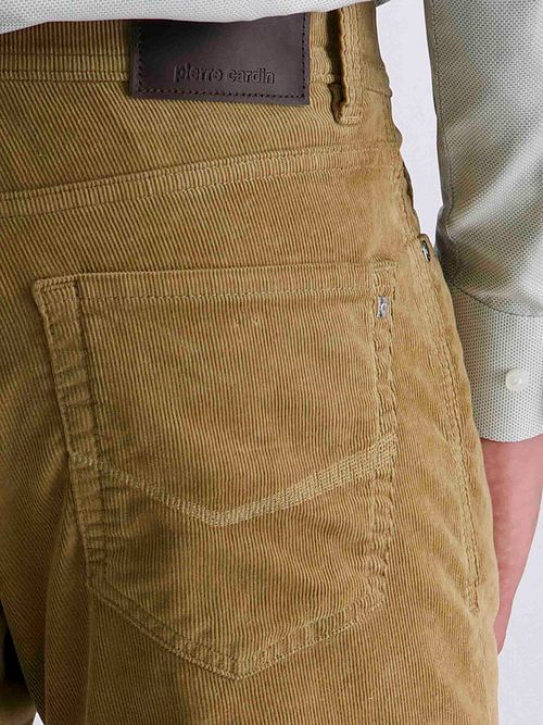 Pierre Cardin Trousers Lyon Corduroy Beige Model / Detail