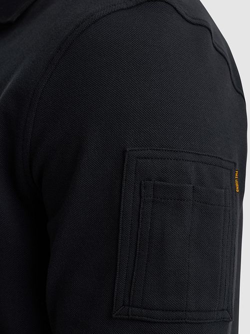 PME Legend American Classic Langærmet Poloshirt i Marineblå Model / Detail