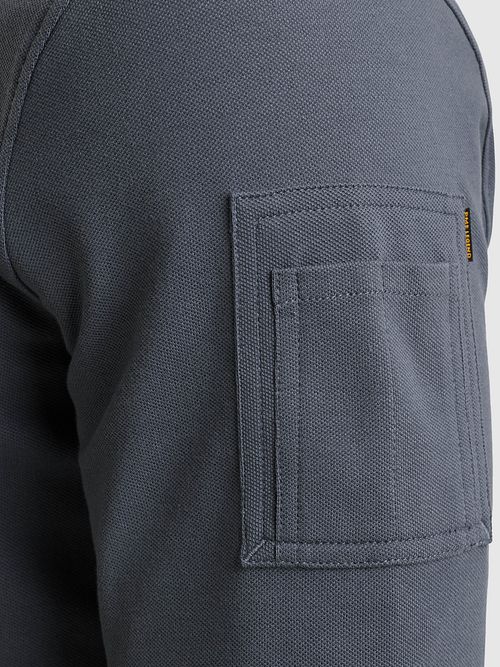 PME Legend American Classic Langærmet Poloshirt Vintage Indigo