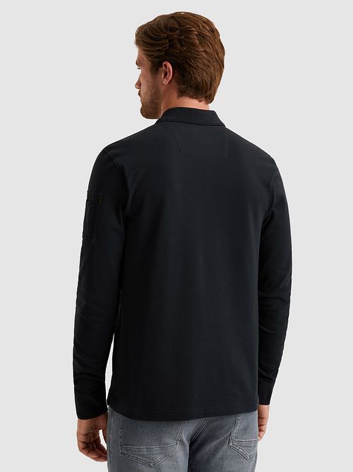 PME Legend American Classic Longsleeve Poloshirt Navy Model / Achterkant