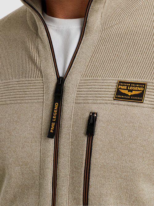 PME Legend Cárdigan Beige Model / Detail