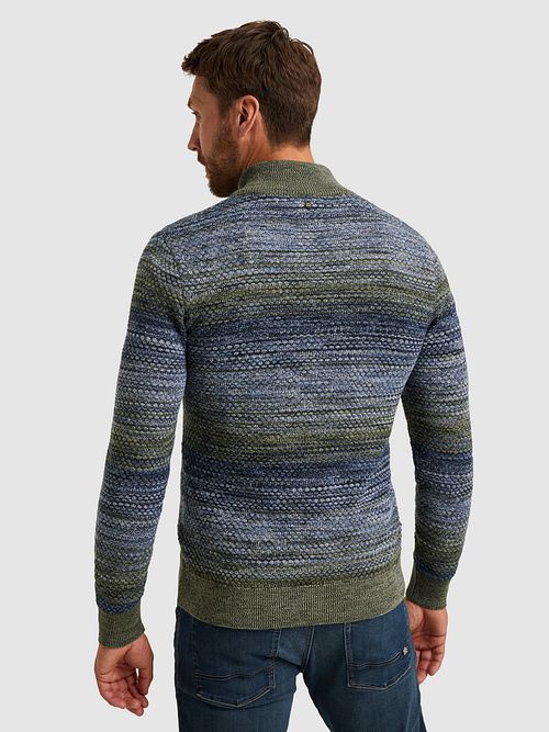 PME Legend Half Zip Colormix Trui Blauw Model / Achterkant