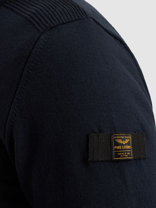 PME Legend Halv Zip Tröja Navy Model / Detail