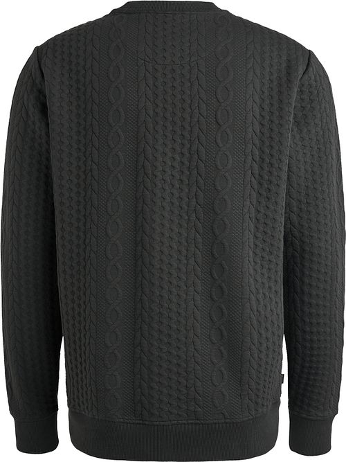 PME Legend Jacquard Structure Sweater Anthracite Product / Achterkant