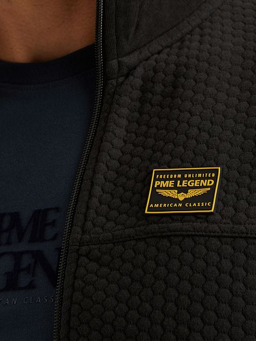 PME Legend Vest Jacquard Interlock Svart Model / Detail