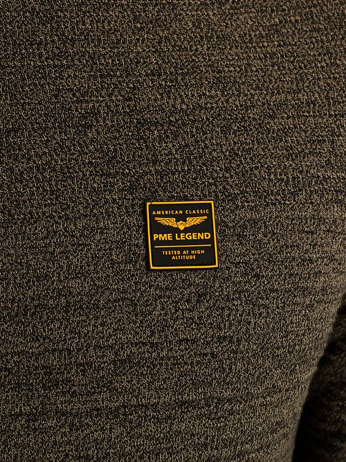 PME Legend Mouliné Jersey Dusky Green Model / Detail