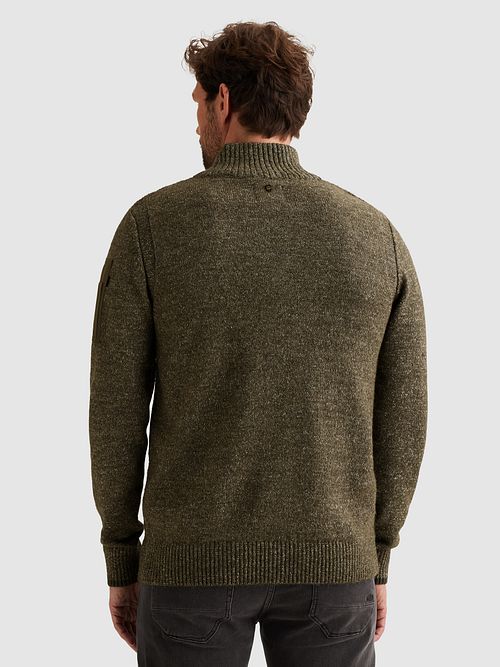 PME Legend Jersey Half Zip Grey Green Model / Achterkant
