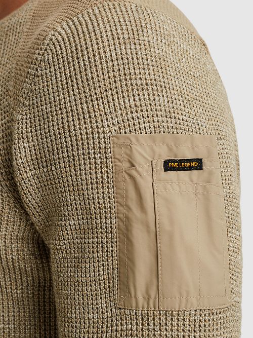 PME Legend Jersey Jaspeado Beige Model / Detail