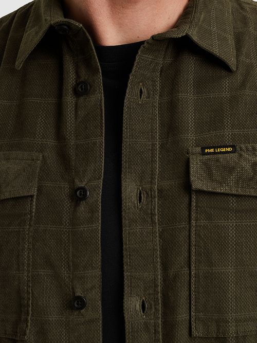 Overshirt PME Legend Fine Corduroy w kolorze zielonym Model / Detail