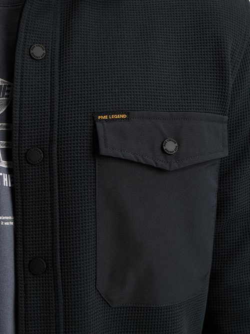 Overshirt PME Legend Waffle w kolorze granatowym Model / Detail