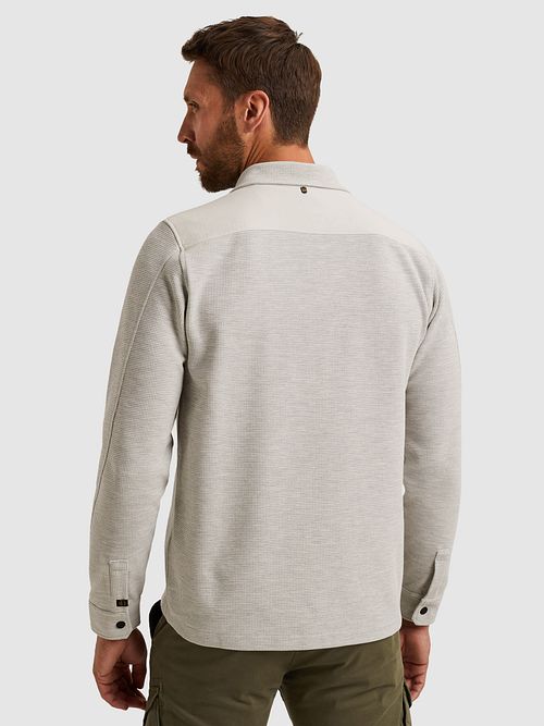 PME Legend overshirt i waffle-jersey, grå Model / Achterkant