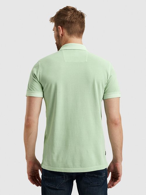 PME Legend Polo Piqué Garment Dye Ljusgrön Model / Achterkant