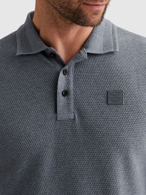 PME Legend Polo Popcorn Jersey Blå Model / Detail