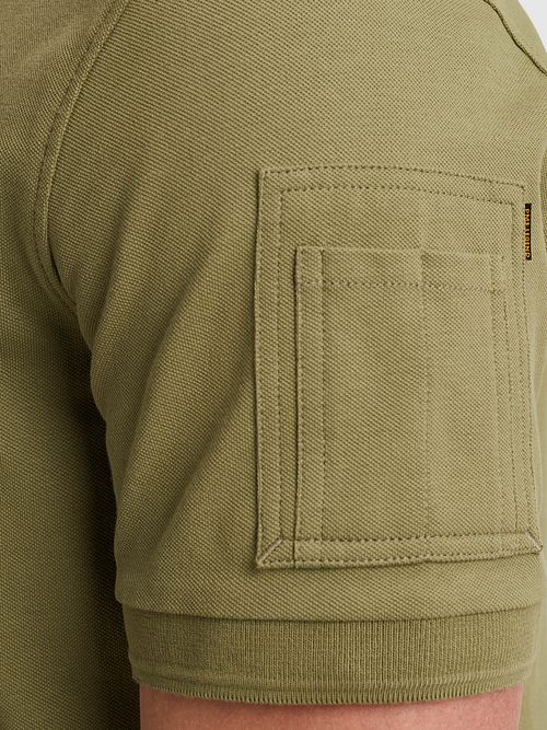 PME Legend American Classic Poloshirt Olie Grøn Model / Detail