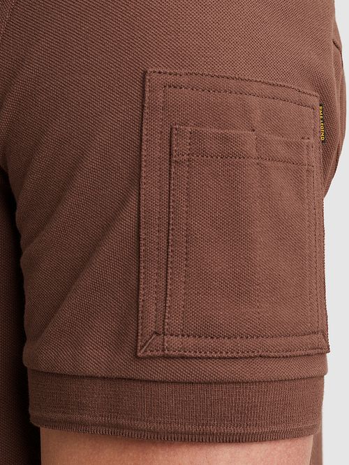 PME Legend American Classic Poloshirt Brun Model / Detail